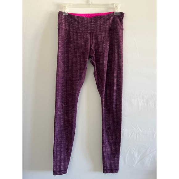RARE Lululemon 28” Wunder Unders Mid Rise Herringbone Hot Pink Sz 8 - Picture 4 of 8